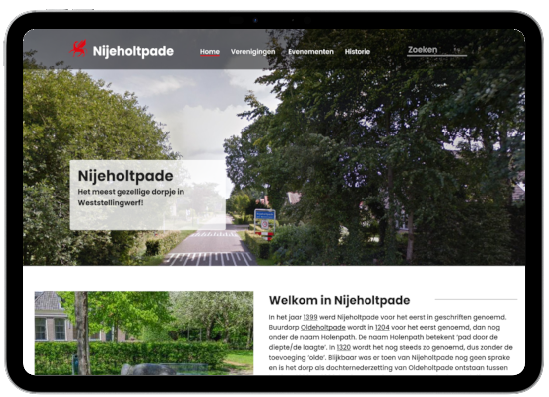De lokale dorpswebsite